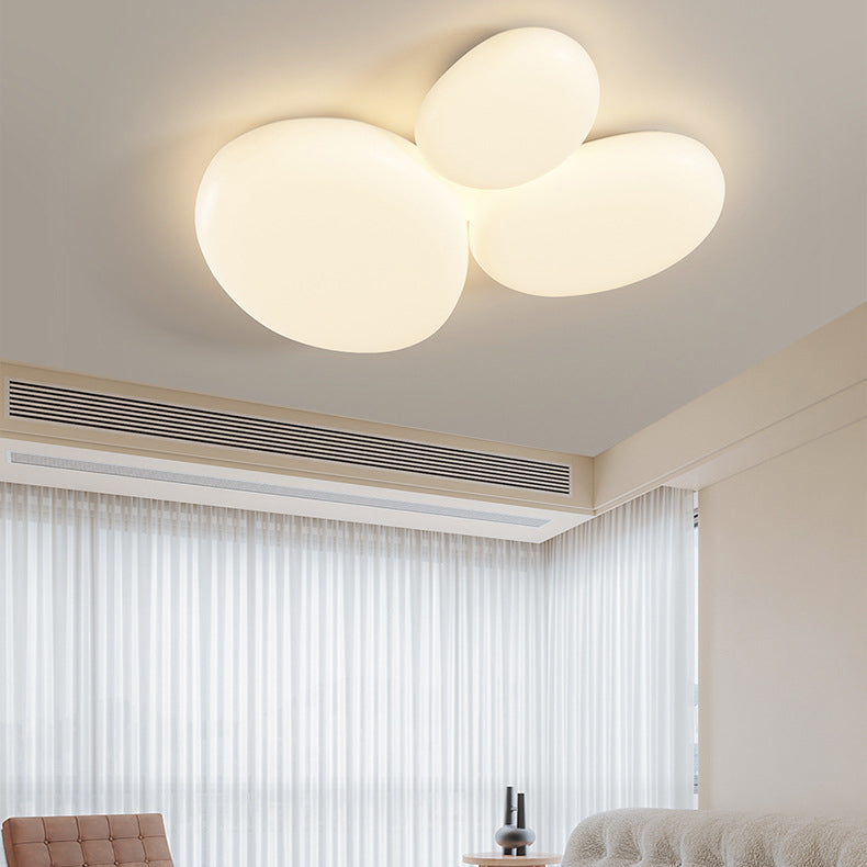 Minimalist Oval Iron Acrylic LED Flush Mount Light