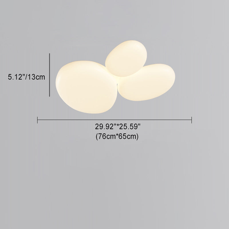 Minimalist Oval Iron Acrylic LED Flush Mount Light