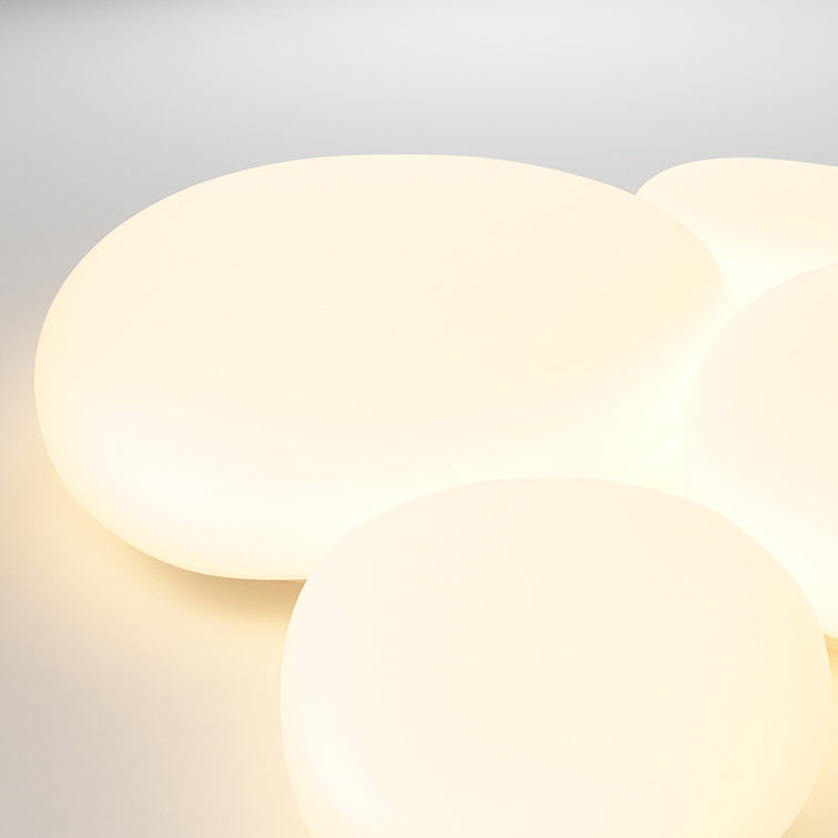 Minimalist Oval Iron Acrylic LED Flush Mount Light