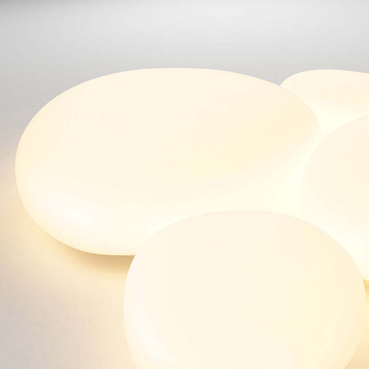 Minimalist Oval Iron Acrylic LED Flush Mount Light