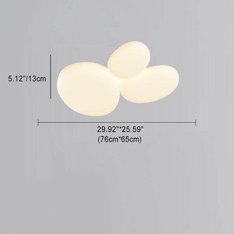 Minimalist Oval Iron Acrylic LED Flush Mount Light