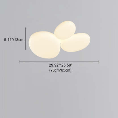 Minimalist Oval Iron Acrylic LED Flush Mount Light