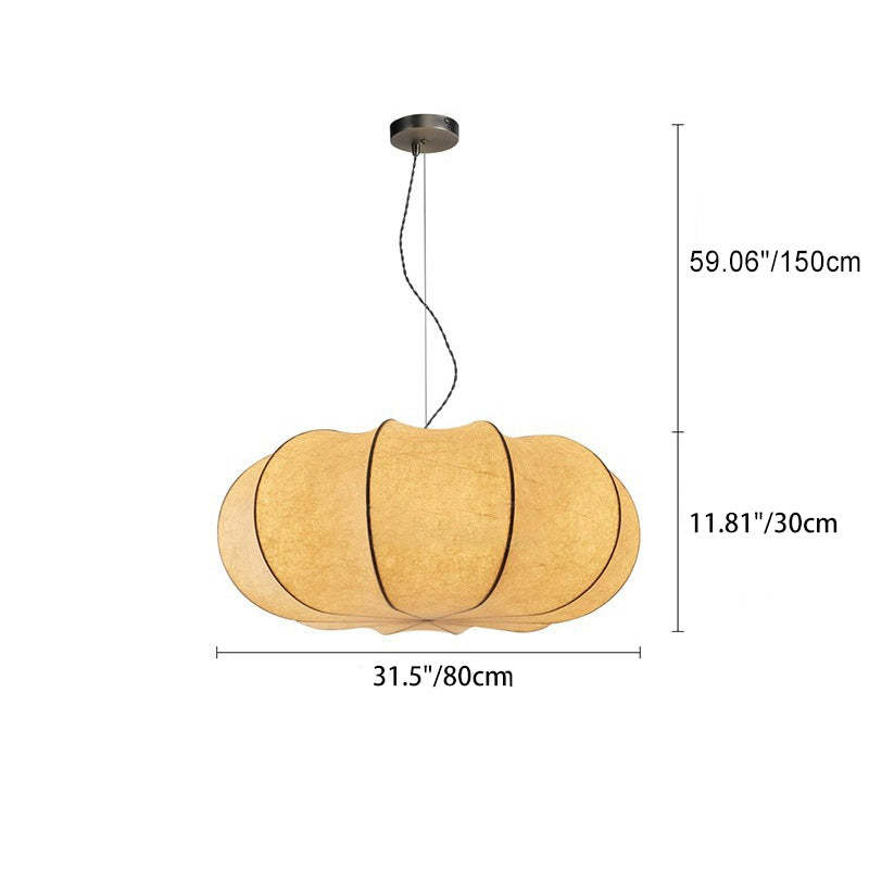 Japanese Pumpkin Iron Silk 2/3-Light Pendant