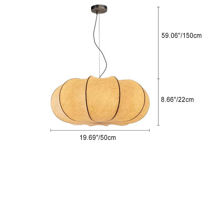 Japanese Pumpkin Iron Silk 2/3-Light Pendant