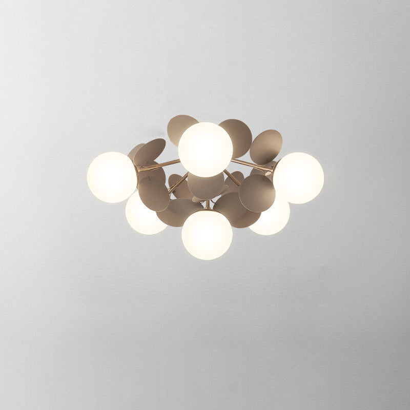 Scandinavian Colorful Flower Orb Metal Light — 8 / Grey / 220V-240V For UK/AU