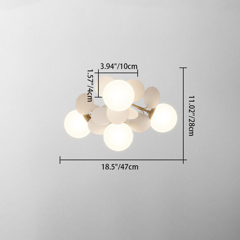 Scandinavian Colorful Flower Orb Metal Light — 1 / Grey / 220V-240V For UK/AU