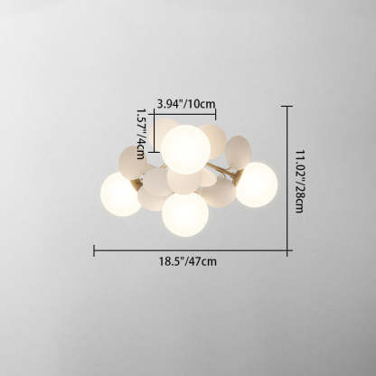 Scandinavian Colorful Flower Orb Metal Light — 1 / Grey / 220V-240V For UK/AU