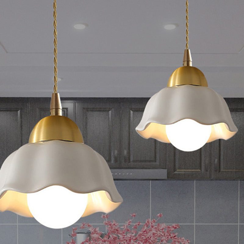 Scandinavian Pleated Half Circle Pendant Light — B / 110V-120V For US/CA