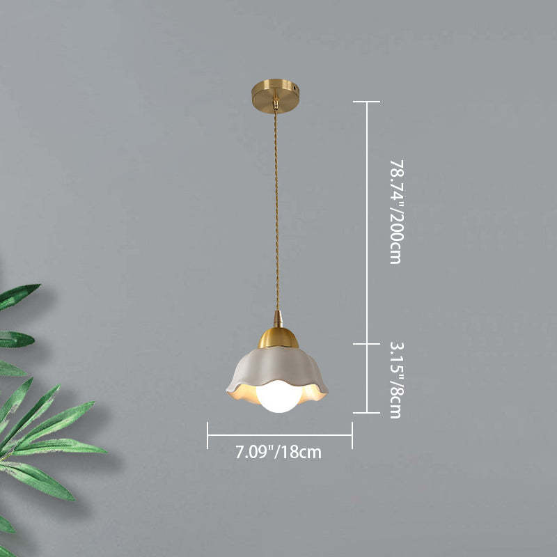 Scandinavian Pleated Half Circle Pendant Light — C / 220V-240V For UK/AU