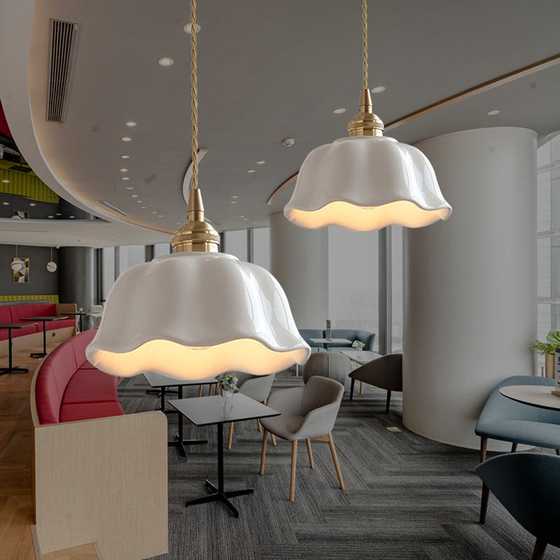 Scandinavian Pleated Half Circle Pendant Light — A / 220V-240V For UK/AU