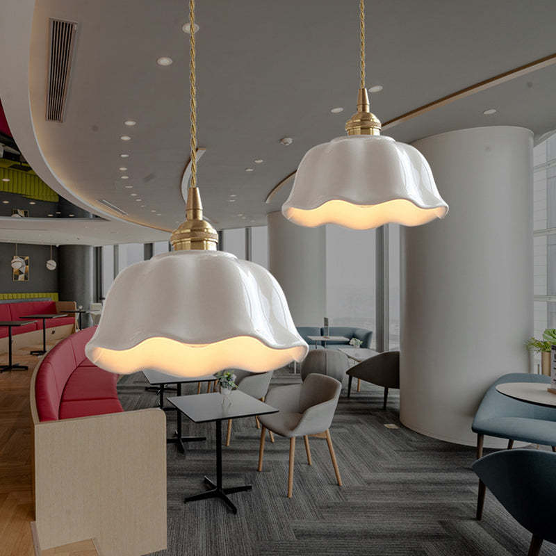 Scandinavian Pleated Half Circle Pendant Light — A / 220V-240V For UK/AU