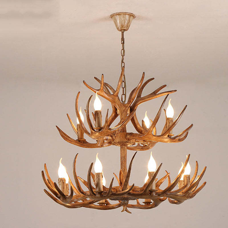 Art Deco Antler Iron Chandelier