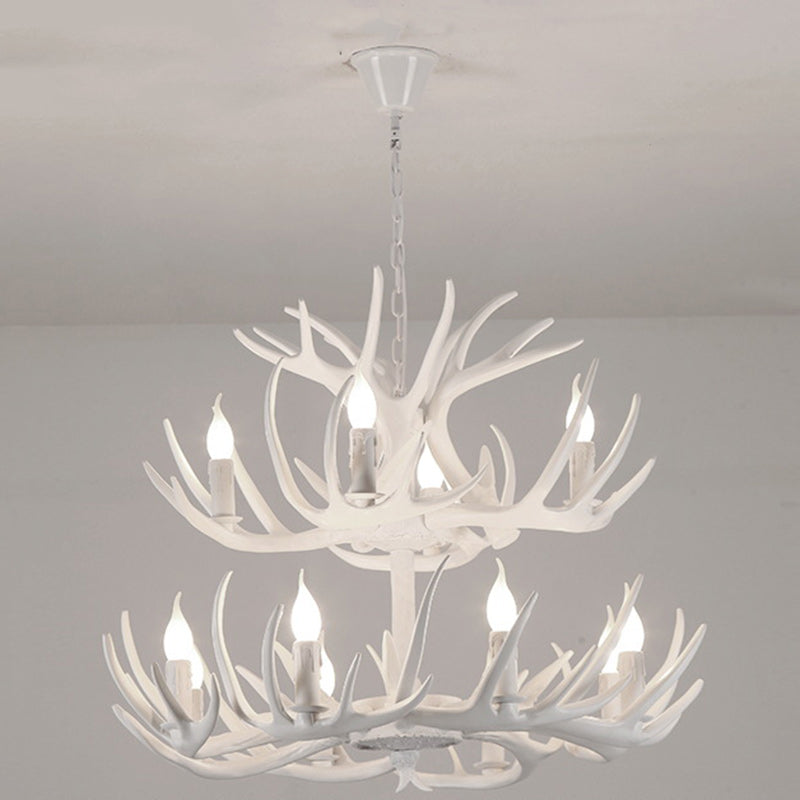 Art Deco Antler Iron Chandelier