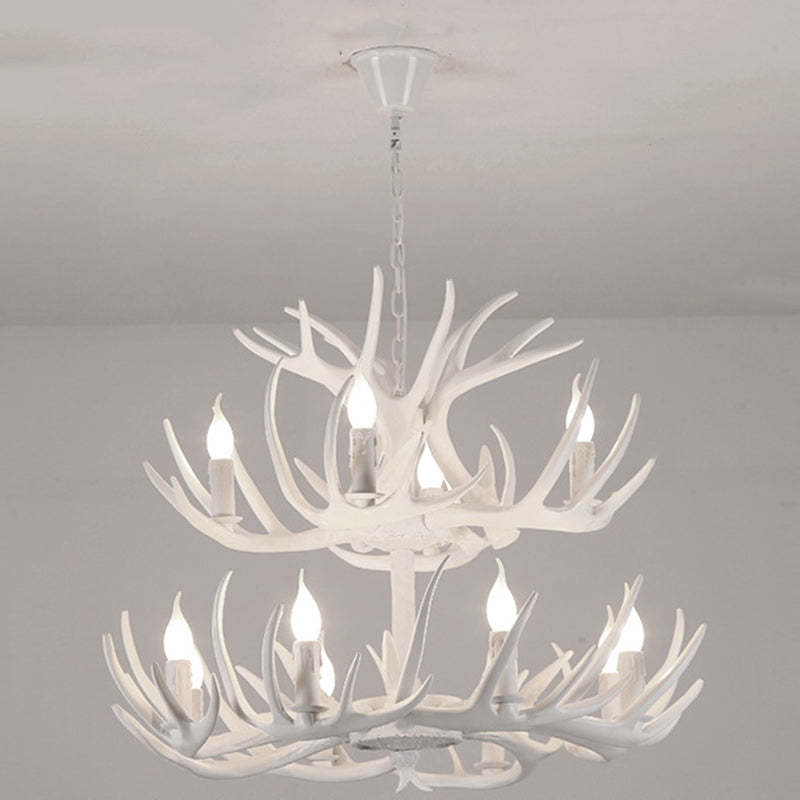Art Deco Antler Iron Chandelier