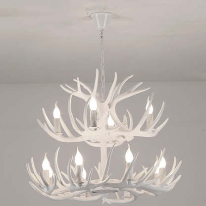 Art Deco Antler Iron Chandelier