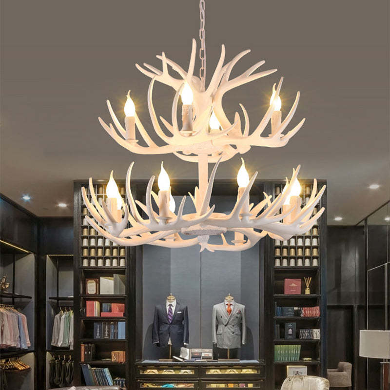 Art Deco Antler Iron Chandelier