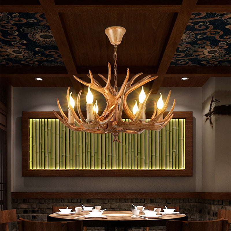 Art Deco Antler Iron Chandelier