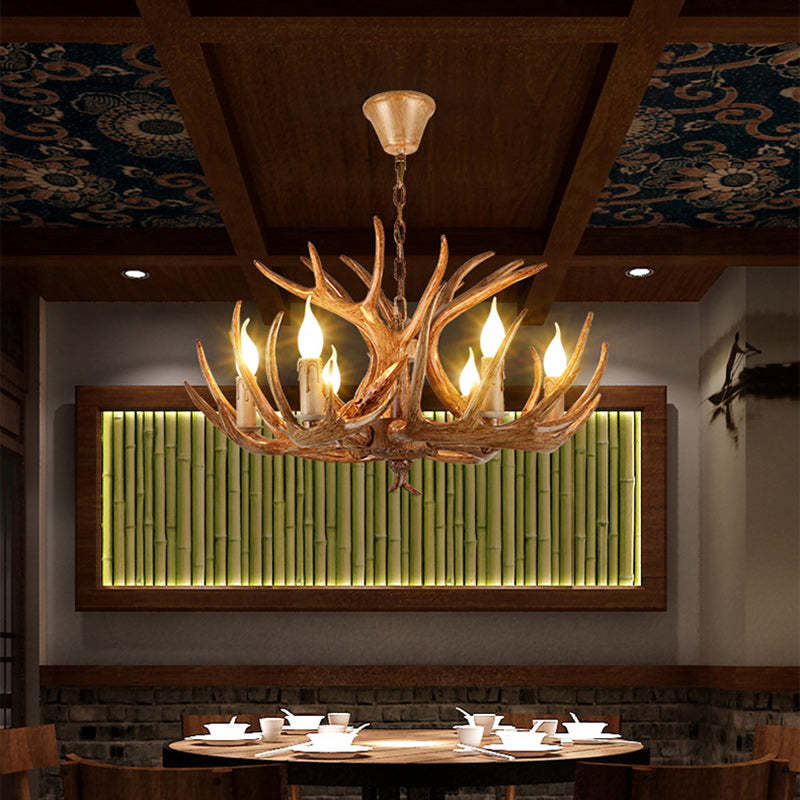 Art Deco Antler Iron Chandelier