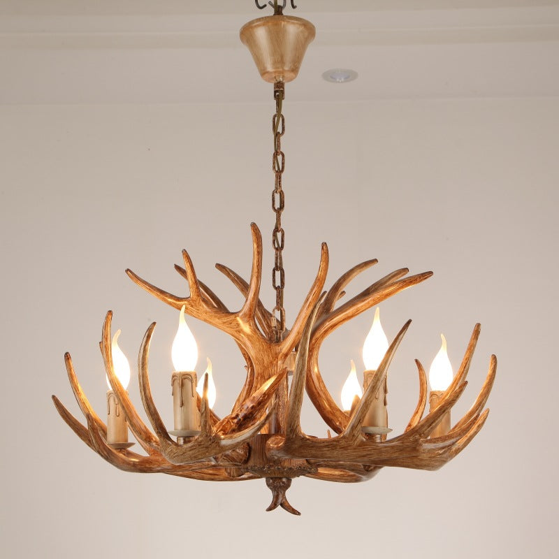 Art Deco Antler Iron Chandelier