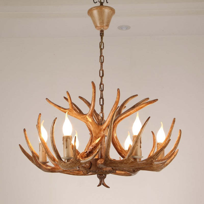 Art Deco Antler Iron Chandelier