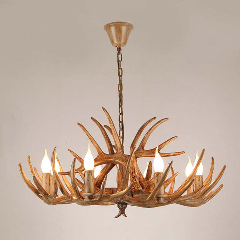 Art Deco Antler Iron Chandelier