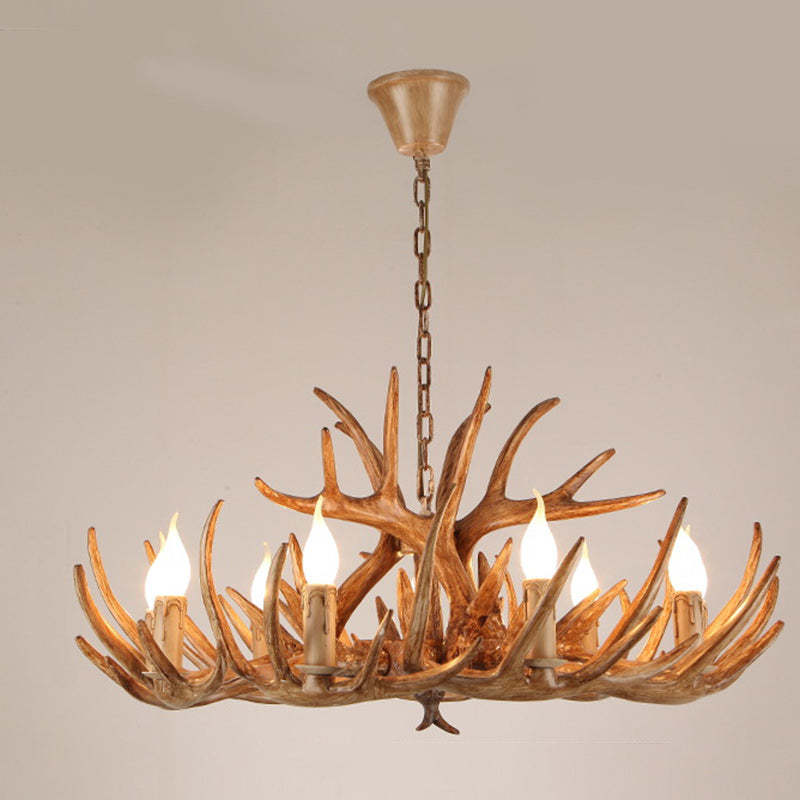 Art Deco Antler Iron Chandelier