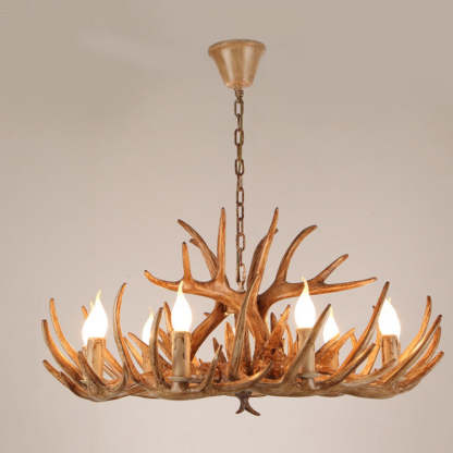 Art Deco Antler Iron Chandelier