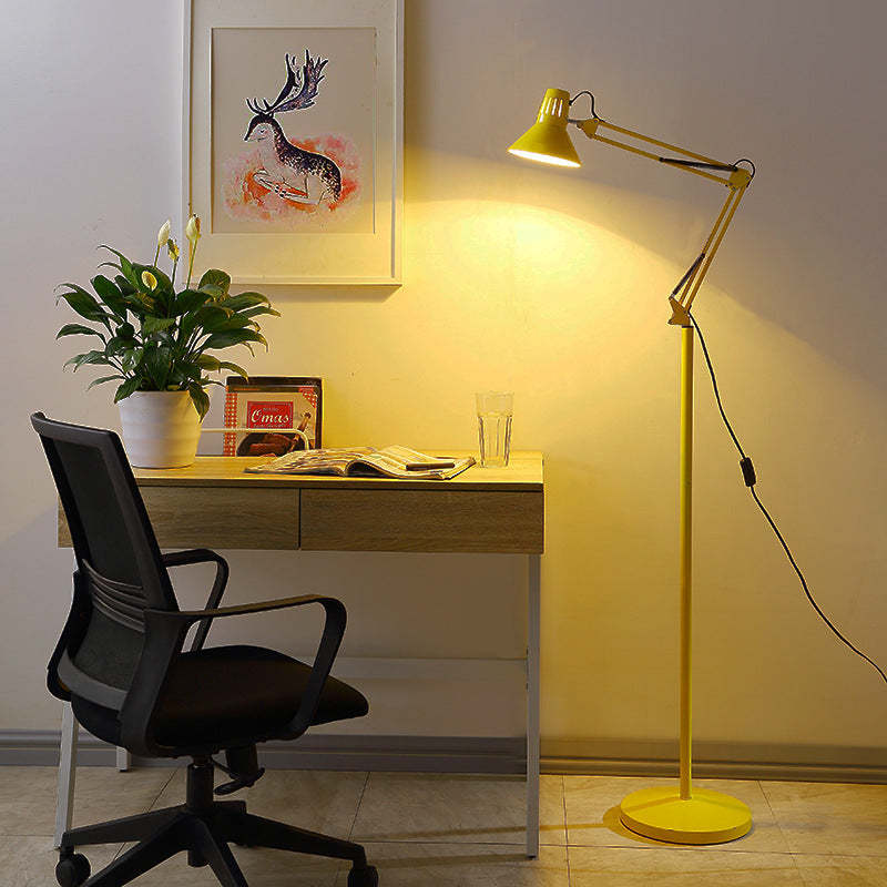 Scandinavian Retractable Swivel Iron Floor Lamp