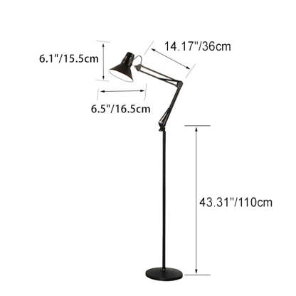 Scandinavian Retractable Swivel Iron Floor Lamp — White / 220V-240V For UK/AU