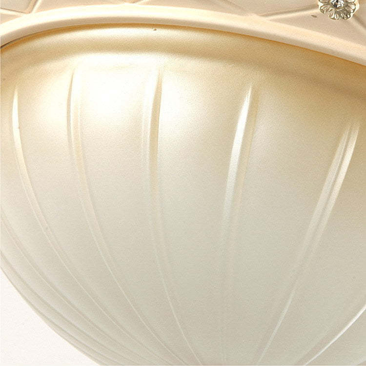 French Round Dome Resin Glass 2/3-Light Flush Mount