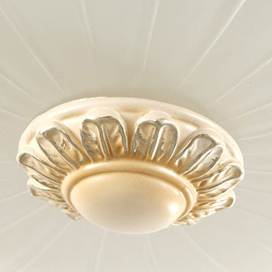 French Round Dome Resin Glass 2/3-Light Flush Mount
