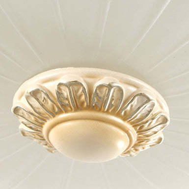 French Round Dome Resin Glass 2/3-Light Flush Mount