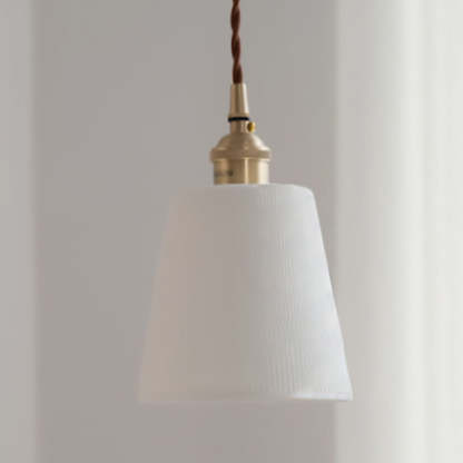 Scandinavian Copper Ceramic Cone Pendant Light