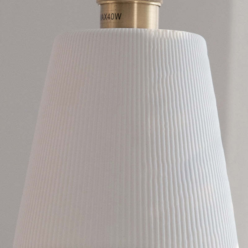 Scandinavian Copper Ceramic Cone Pendant Light