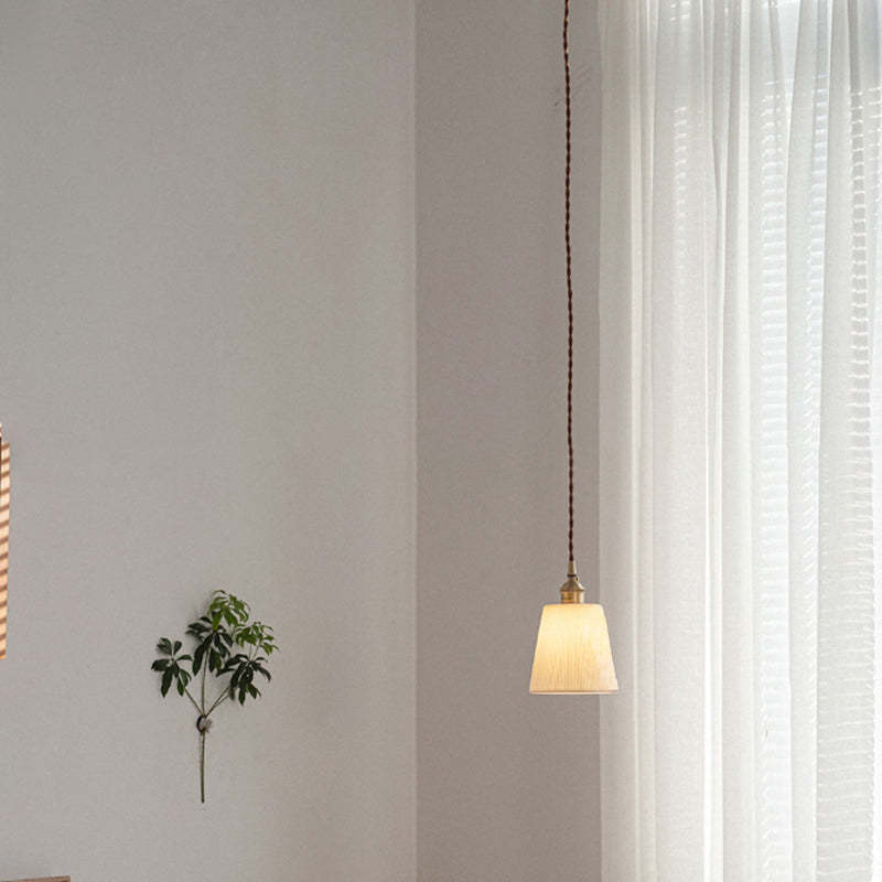 Scandinavian Copper Ceramic Cone Pendant Light