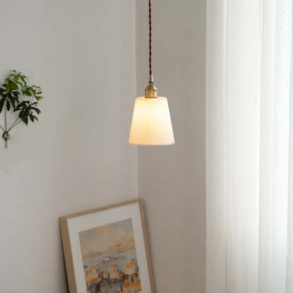 Scandinavian Copper Ceramic Cone Pendant Light