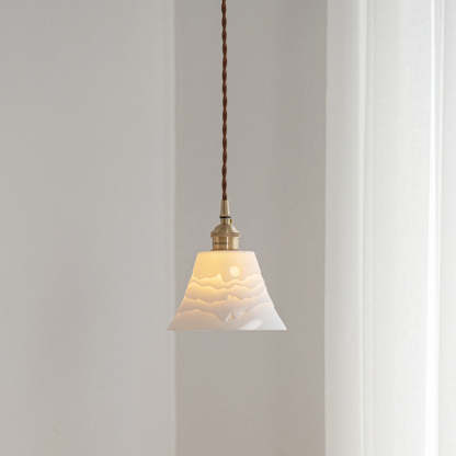 Scandinavian Copper Ceramic Cone Pendant Light
