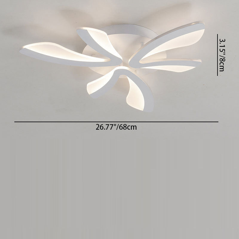 Scandinavian Dandelion Dome Acrylic LED Flush Light