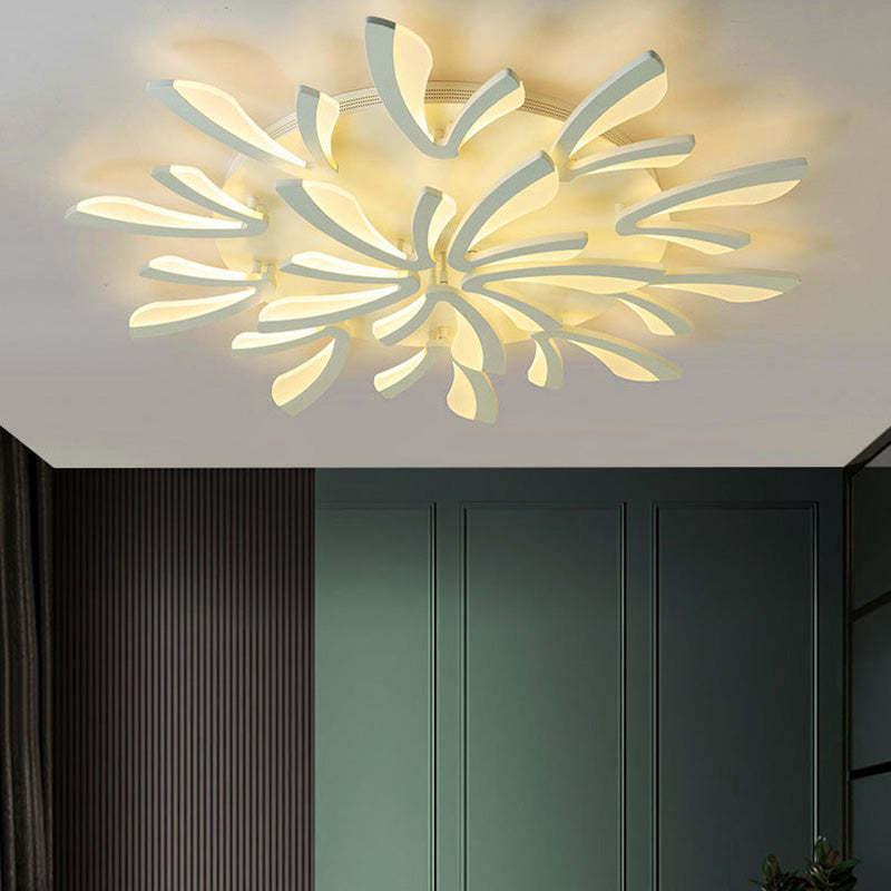 Scandinavian Dandelion Dome Acrylic LED Flush Light
