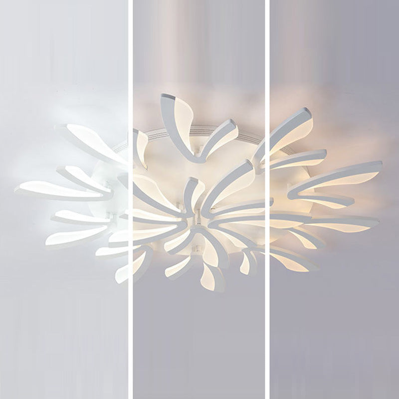 Scandinavian Dandelion Dome Acrylic LED Flush Light