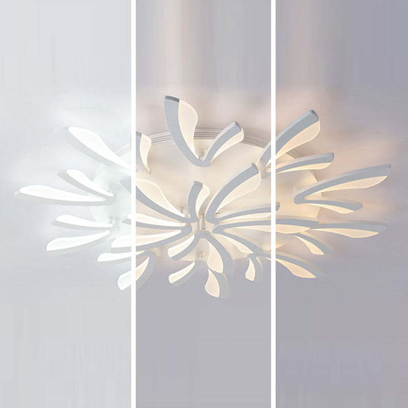 Scandinavian Dandelion Dome Acrylic LED Flush Light