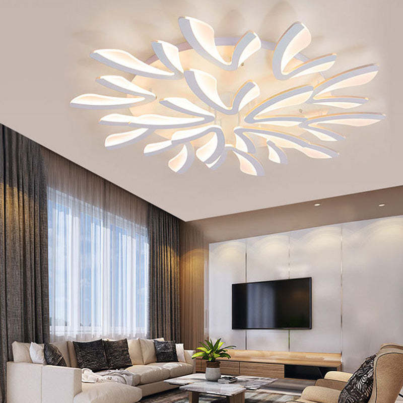 Scandinavian Dandelion Dome Acrylic LED Flush Light