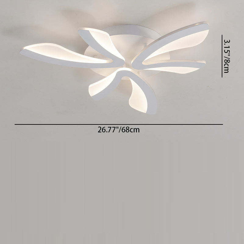 Scandinavian Dandelion Dome Acrylic LED Flush Light