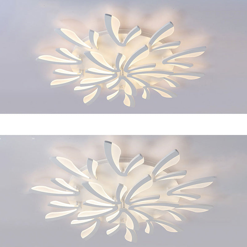 Scandinavian Dandelion Dome Acrylic LED Flush Light