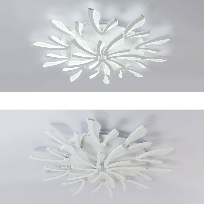Scandinavian Dandelion Dome Acrylic LED Flush Light
