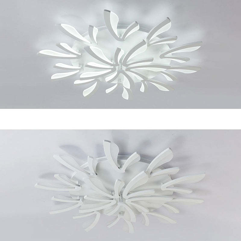 Scandinavian Dandelion Dome Acrylic LED Flush Light