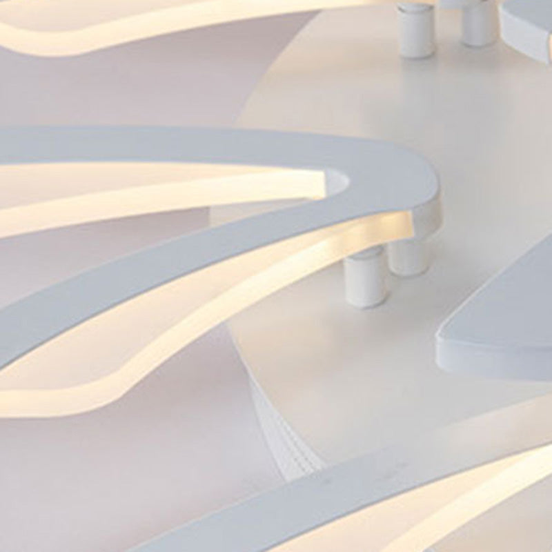 Scandinavian Dandelion Dome Acrylic LED Flush Light