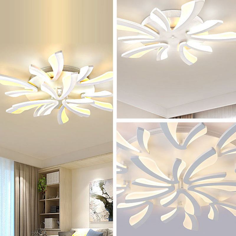 Scandinavian Dandelion Dome Acrylic LED Flush Light