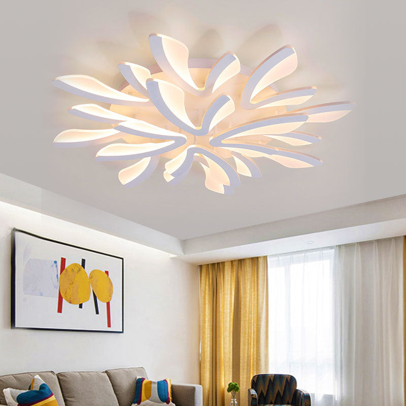 Scandinavian Dandelion Dome Acrylic LED Flush Light