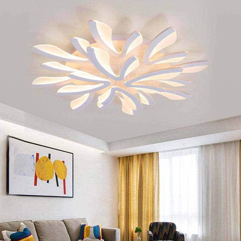 Scandinavian Dandelion Dome Acrylic LED Flush Light